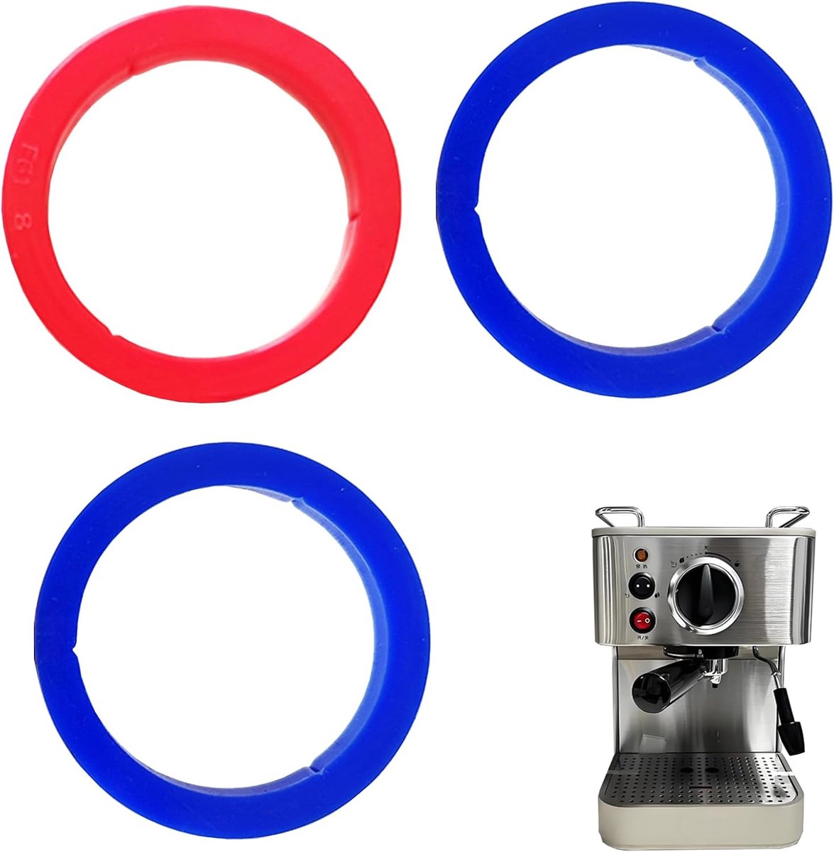 3 Stuks Afdichtingsmachine Italiaanse Koffiezetapparaat Pakking Machine Group Toren Rubber Siliconen Koffie Vervanging Silicone Toric Verbeterde E61 72 X 56 X 8,5 mm Infusie Hoofd Accessoires
