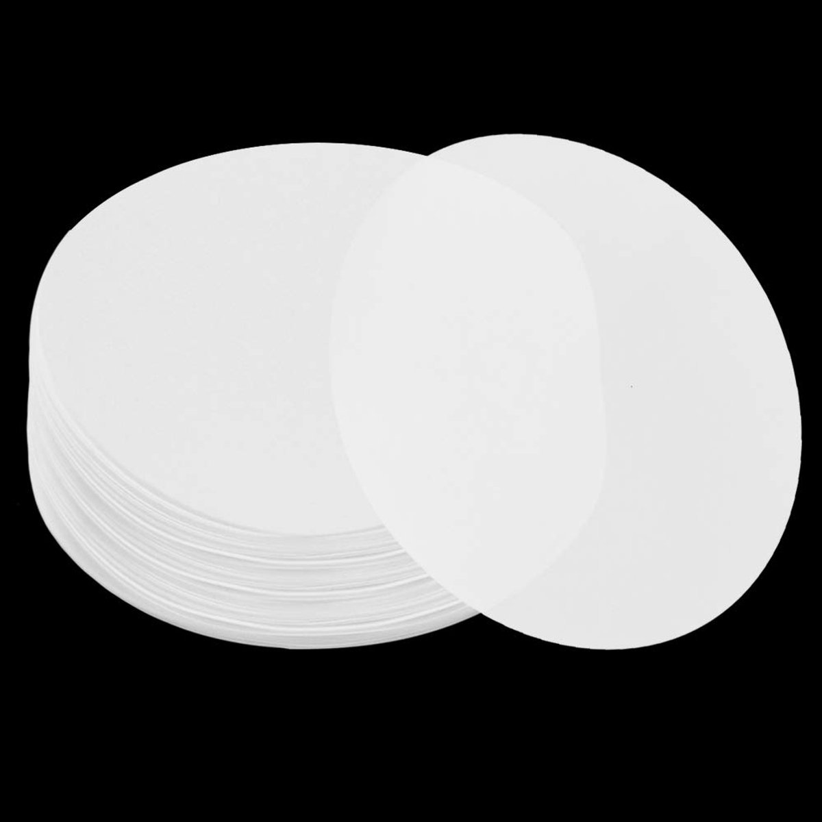 200 stuks filterpapier, laboratorium, rond filterpapier, wit, laboratoriumfilter, 0,15% assnelheid, diameter 11 cm, met 15-20 µm middenvolumestroom, voor chemische laboratoriumbenodigdheden,