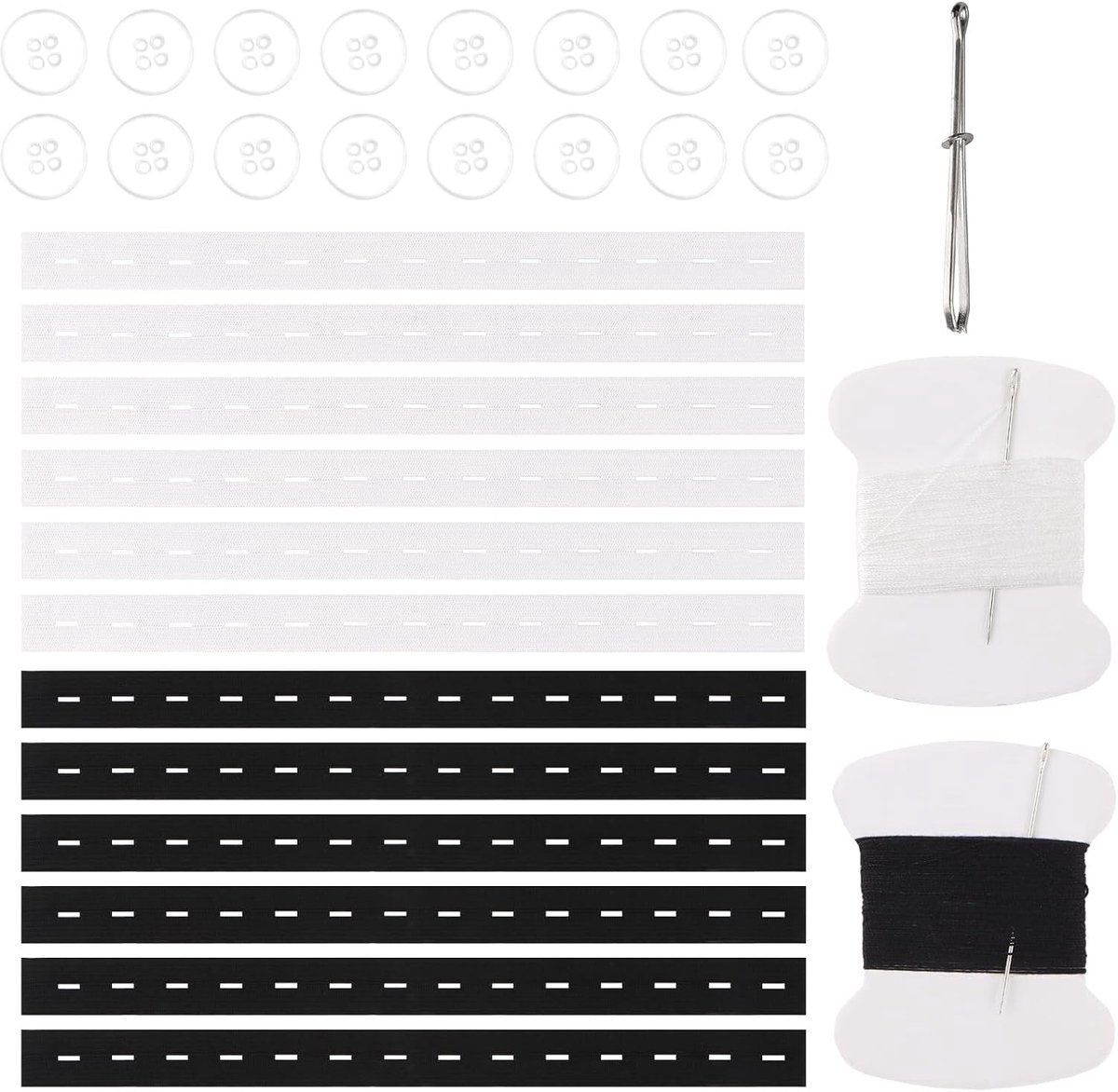 12 Stuks Elastische Broekverstellers,Verstelbare Elastische Tailleband Broekband Strakker Maken Broekspanner voor Dames Heren Kinderen Broekknopen om Strakker Te