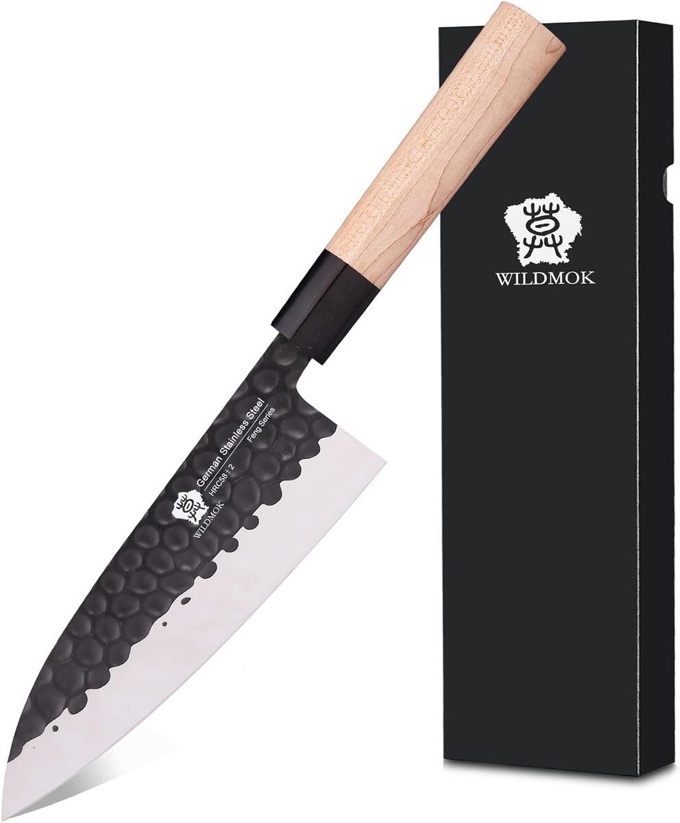 SnelShoppen - Links-Handige 7 Inch Deba Mes - Duits Roestvrij Staal Sashimi Mes - Traditioneel Aziatisch Usuba Mes voor Linkshandigen - Perfect voor K