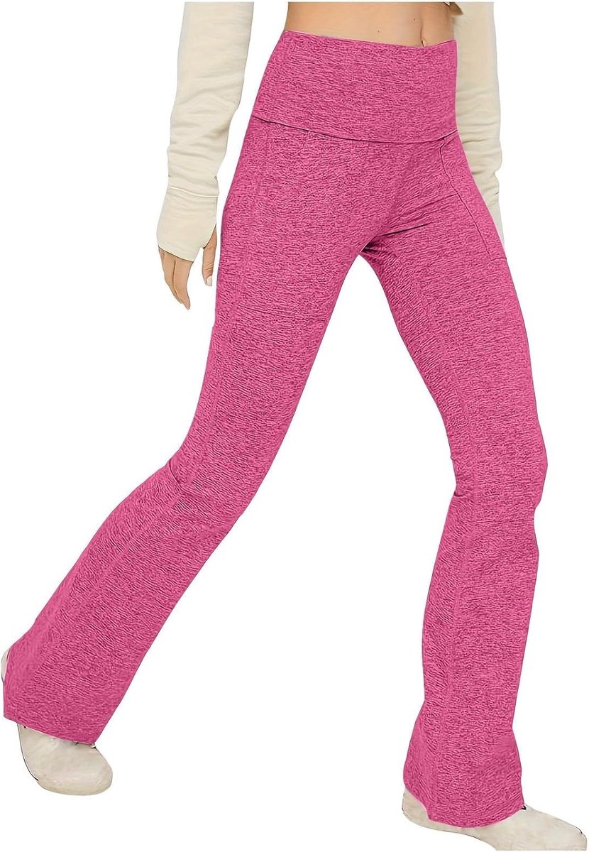 Yoga legging, flared, grijs, stretch, buxton, katoen, dicht, sportlegging