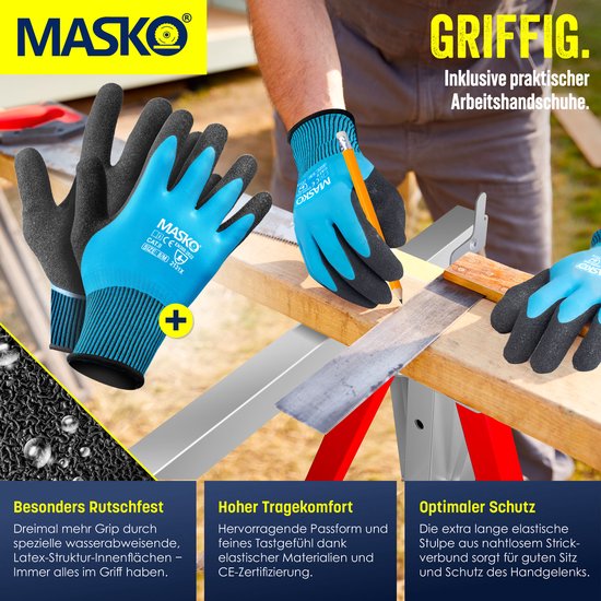 MASKO® Telescopische schraag - Belastbaar tot 200 kg - Verstelbaar 80-130 cm - 8-delig - Zilver/rood — afbeelding 4