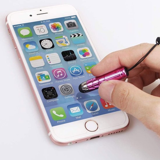 Touchpen stylus pen, universele draagbare stylus pen stylus pen touch pen met 3,5 mm jack, stijlvolle zachte kop waterdichte korte stylus voor smartphone tablet Android-apparaat, lichtblauw — afbeelding 4