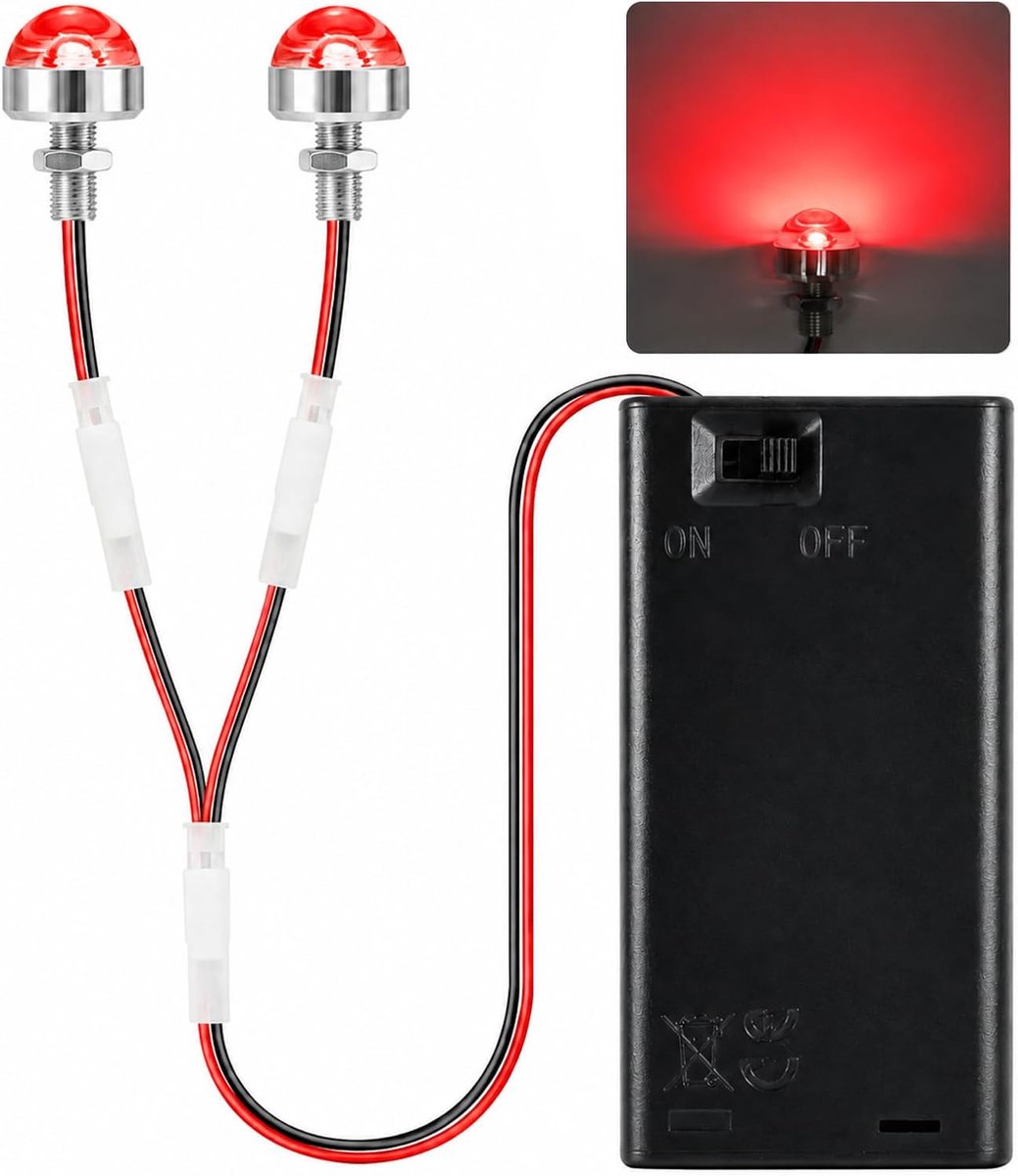 2-in-1 mini-ledverlichting, mini-ledverlichting voor poppenhuizen, micro ledlicht, kleine ledlampen, met AA-batterijhouder, voor poppenhuisverlichting, speelgoed, bouwstenen, vitrines