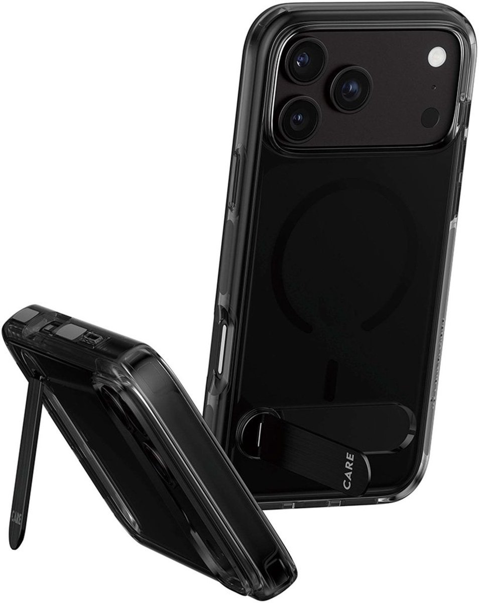 CARE Feature Case Smokey - Zwart Urban Exp. w. Kickstand and - Zwart Magsafe Apple iPhone 18 Pro Max