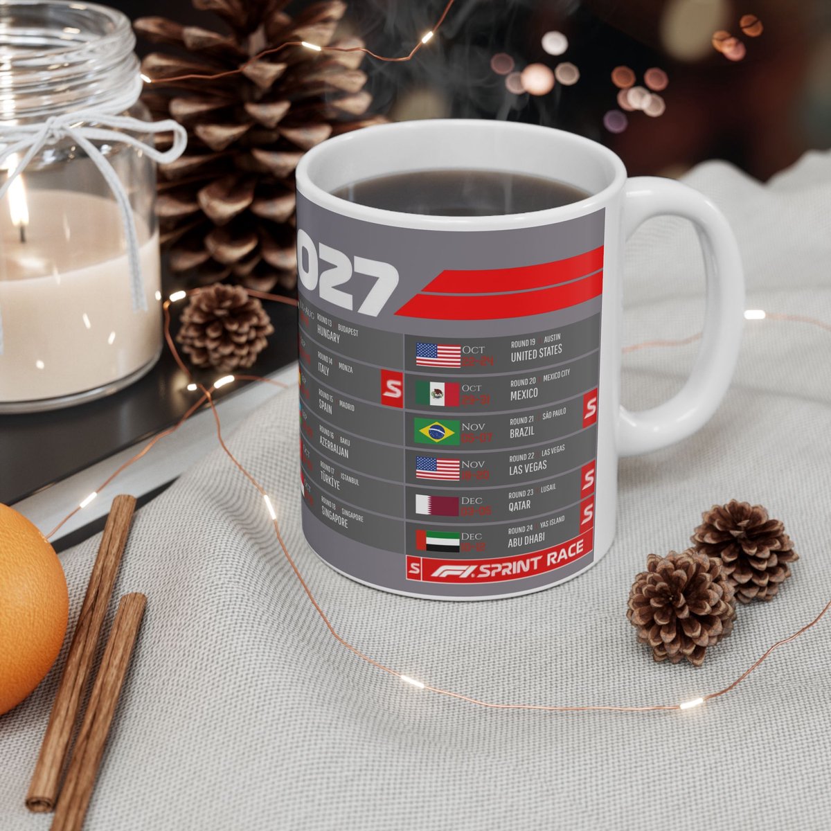Plot-Twister - Formule 1 2027 - Kalender - Mok 330 ML - Keramische Mok 330ml Formule 1 2027 Kalender - F1 — cadeau in Cadeau-ideeën - foto 3