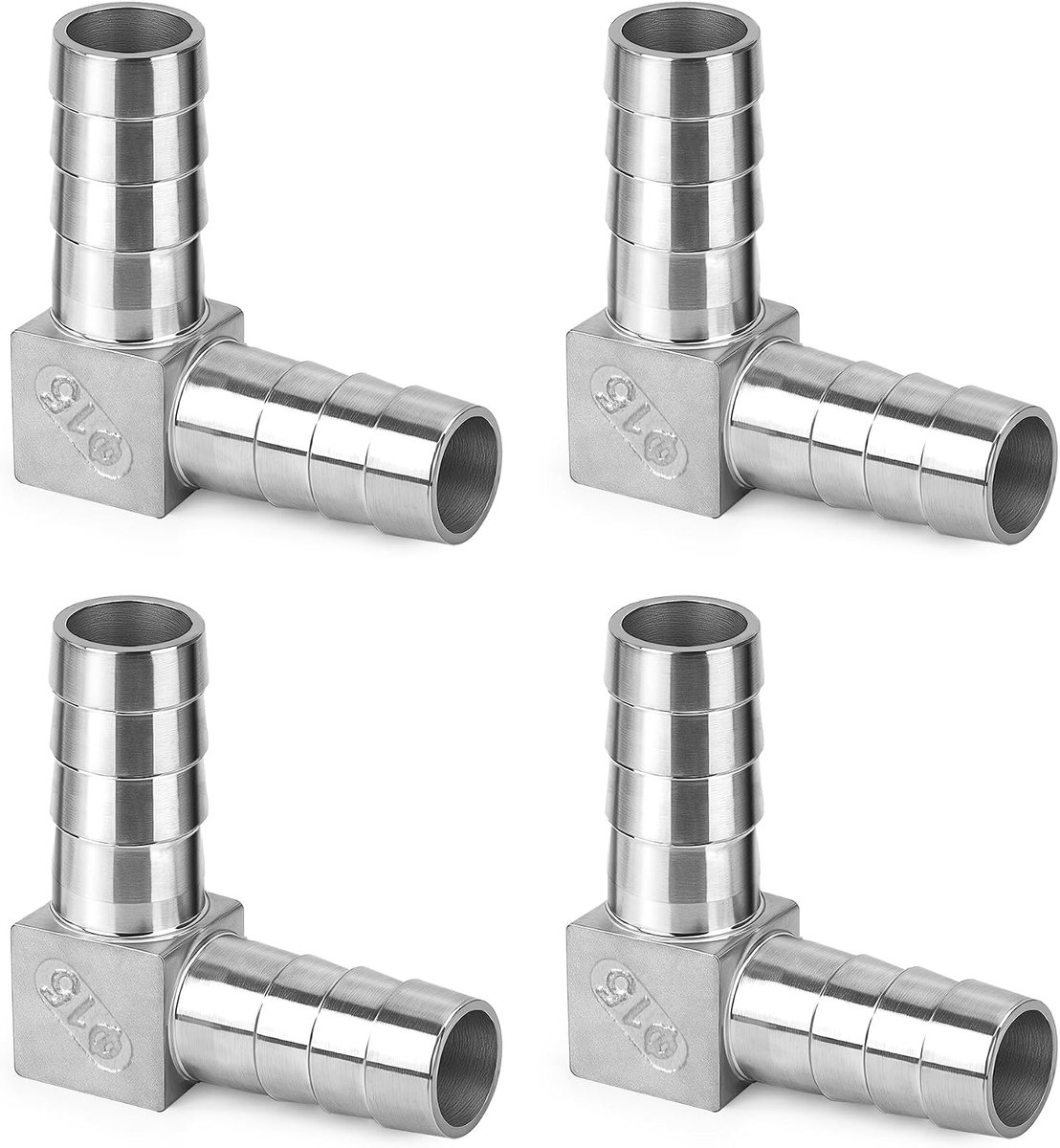 Air Hose Fittings Fuel Tablet, 15mm Straight 2-Way L-Shape Barbed Connector, 90 Degree Elbow, Gasket Adapter for Air - ShopVlot