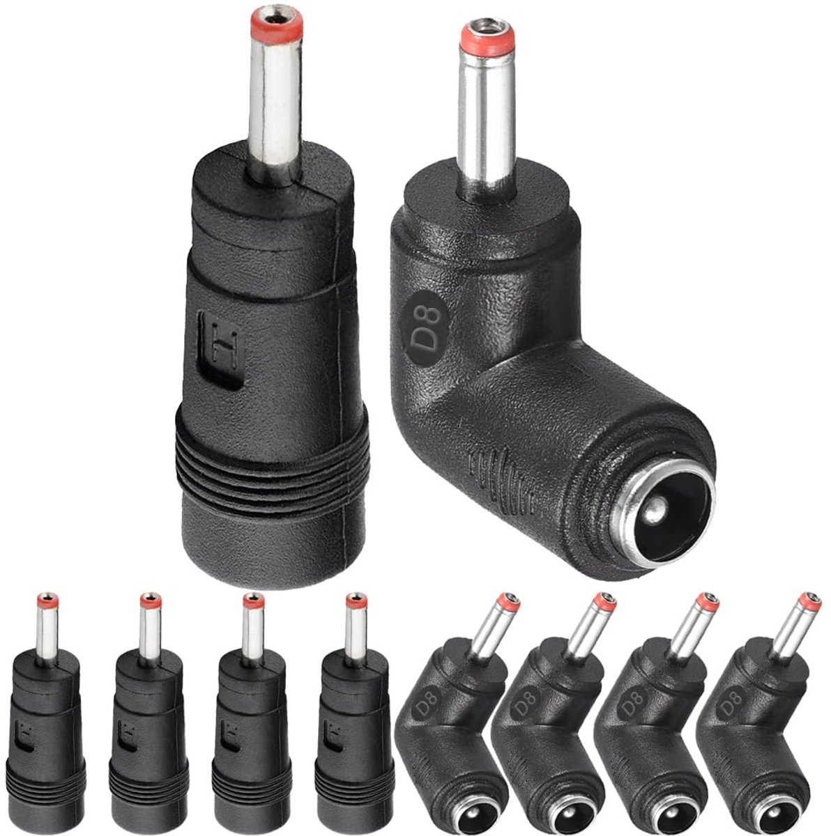 DC Power Converter Adapter 5.5x2.1mm naar 3.5x1.35mm - 90 Graden Hoek - 10 Stuks - Veilig en Betrouwbaar - ShopVlot