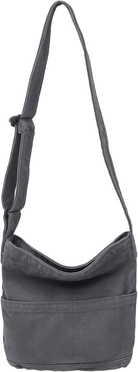 Canvas Shoulder Bag, Small Shoulder Bag for Men and Women, Leisure Crossbody Bag for Everyday and Travel - ShopVlot