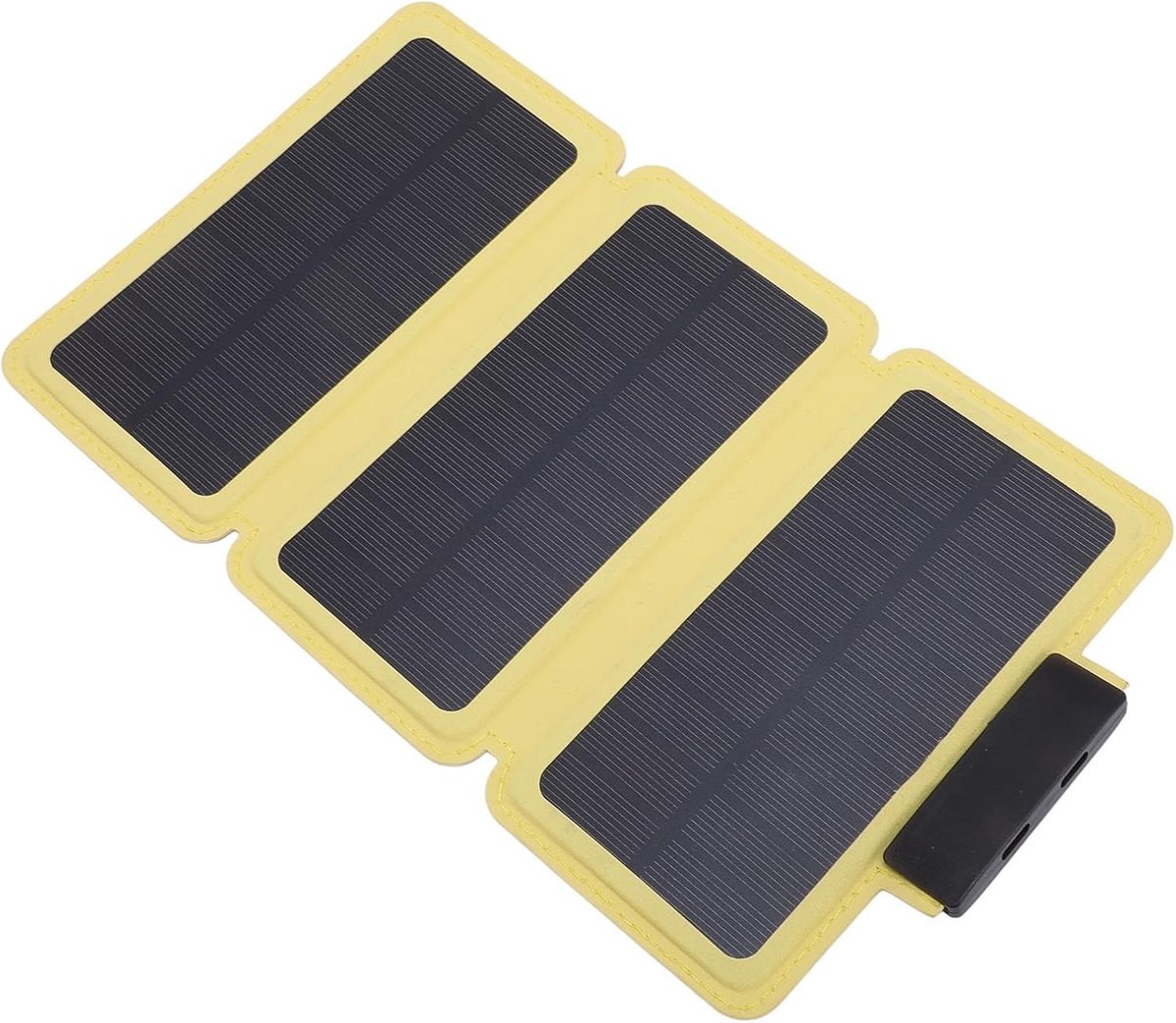 SnelShoppen - Zonne Powerbank Draagbare Oplader met 3 Vouwbare Monokristallijne Zonnepanelen 30W Snellaad Dual Type C Poort voor Telefoon Tablet voor