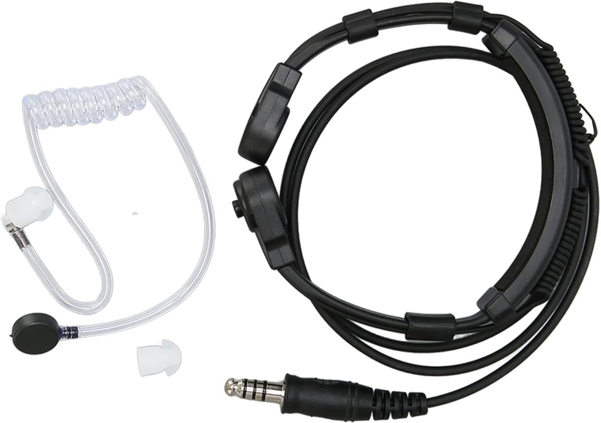 Throat mic headset 7.1mm - telescopische ruisonderdrukking - helder geluid - ideaal voor motorhelmen - ShopVlot