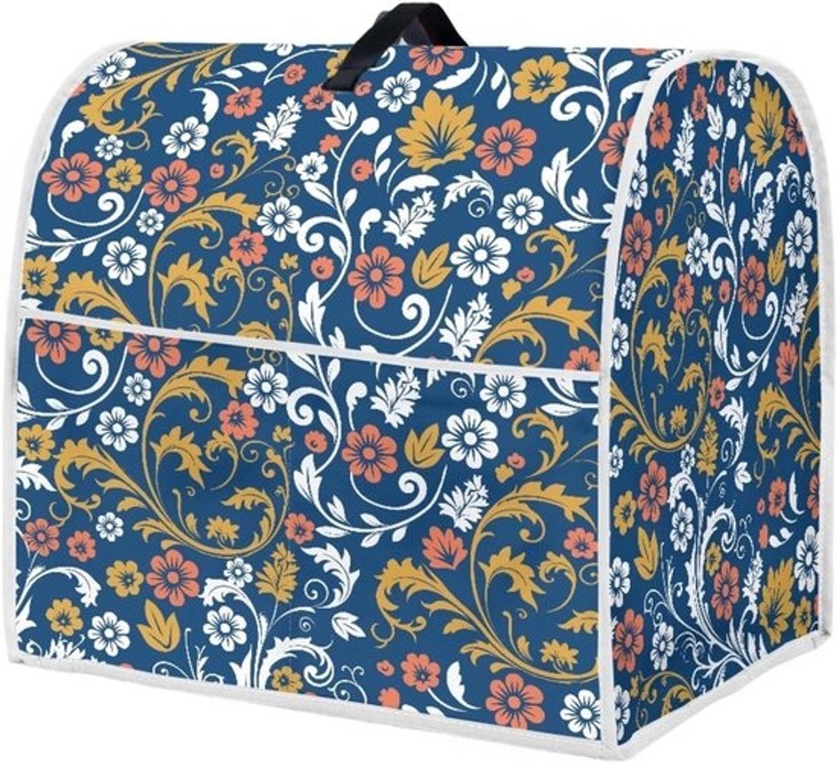Mixerhoes keuken - Apparaathoes - Keukenorganisatie - Met opbergzakken - 43.5 x 27.5 x 37.5 cm - Vintage bloemen