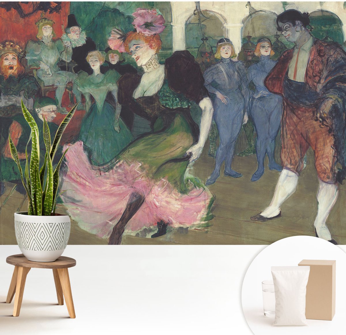 Wallfluent Fotobehang - Groente Vliesbehang - 208x146 cm - Ballroomdansen Fotobehang Vlies - Woonkamer behang Deel - Muurschildering - Hal behang