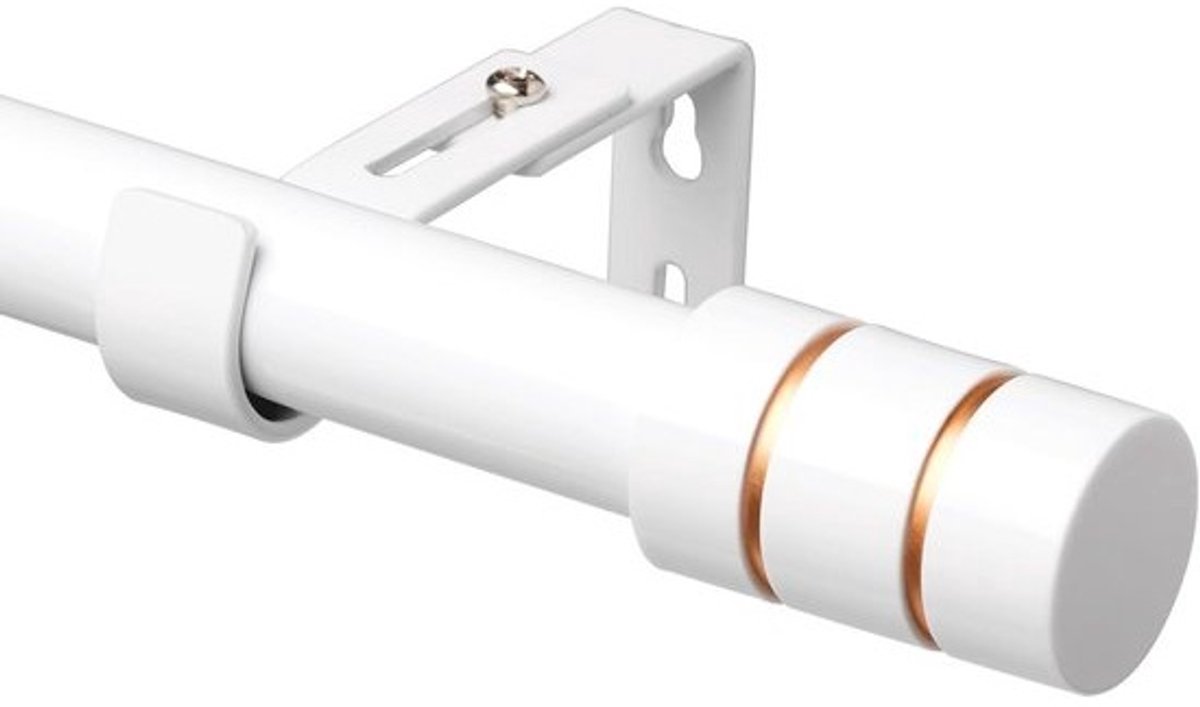 Gordijnroede 64-181 cm - Elegante ophangoplossing - Wit