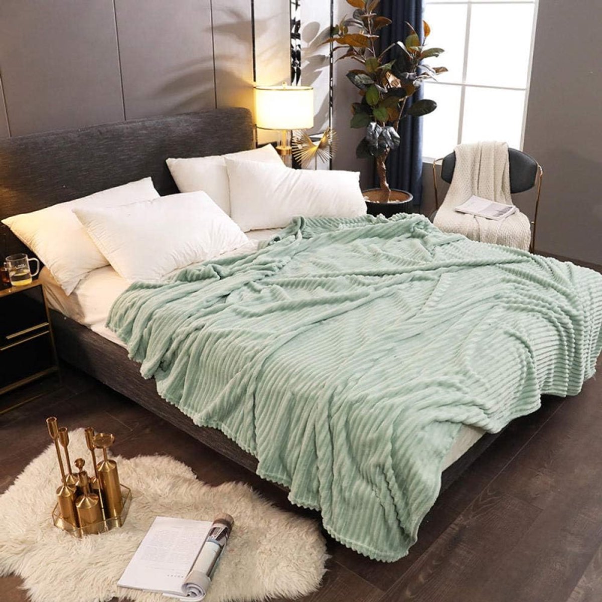 Graden van comfort gewogen deken queen size voor volwassenen - gelijkmatige gewichtsverdeling met premium glaskralen | Warme zware deken voor gebruik door één persoon -1_2 * 2,3 meter