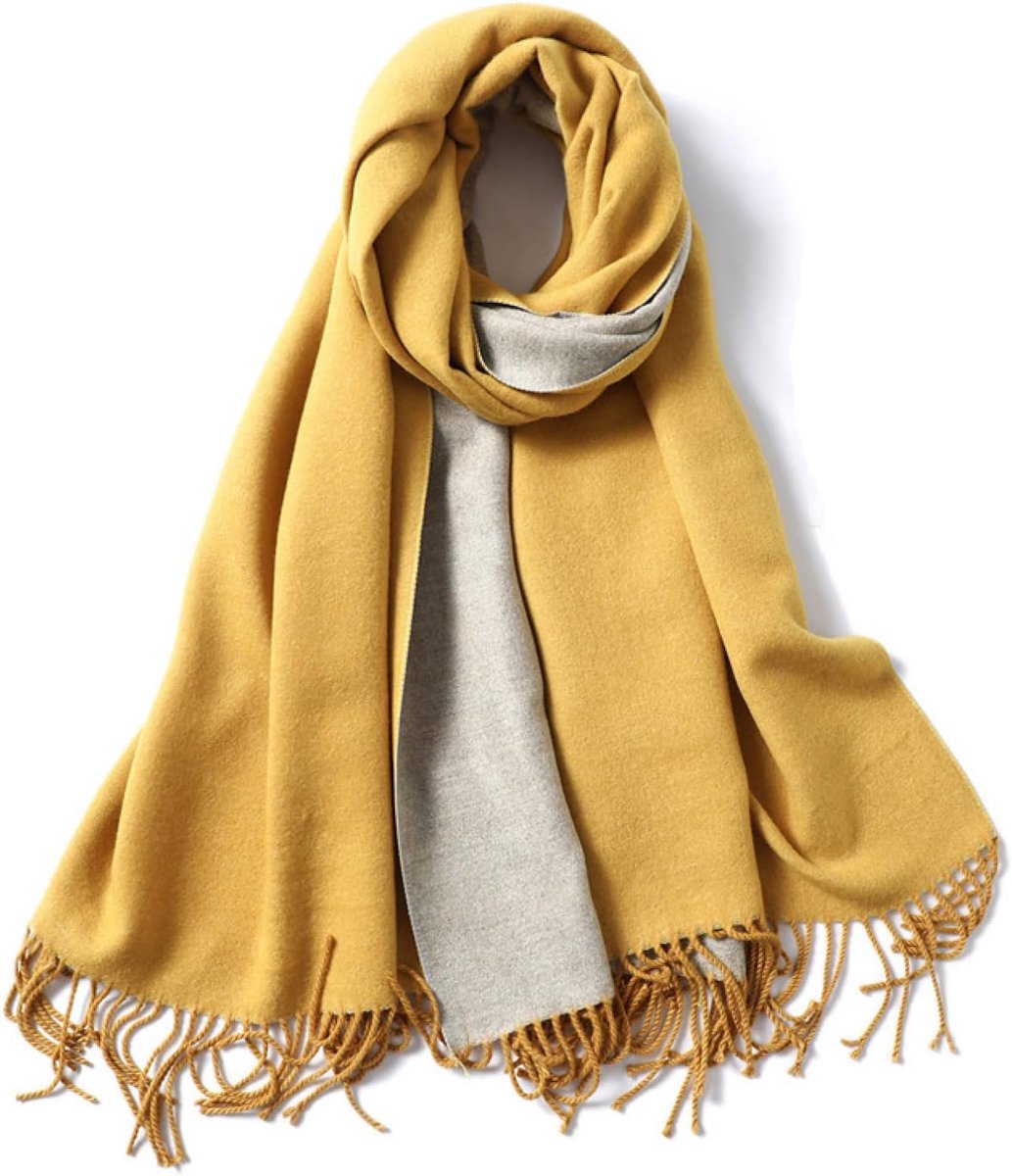 Damessjaal warme kasjmier sjaal winter sjaal wraps vrouwen dubbele kant pashmina solide deken stola's dame luxe sCA