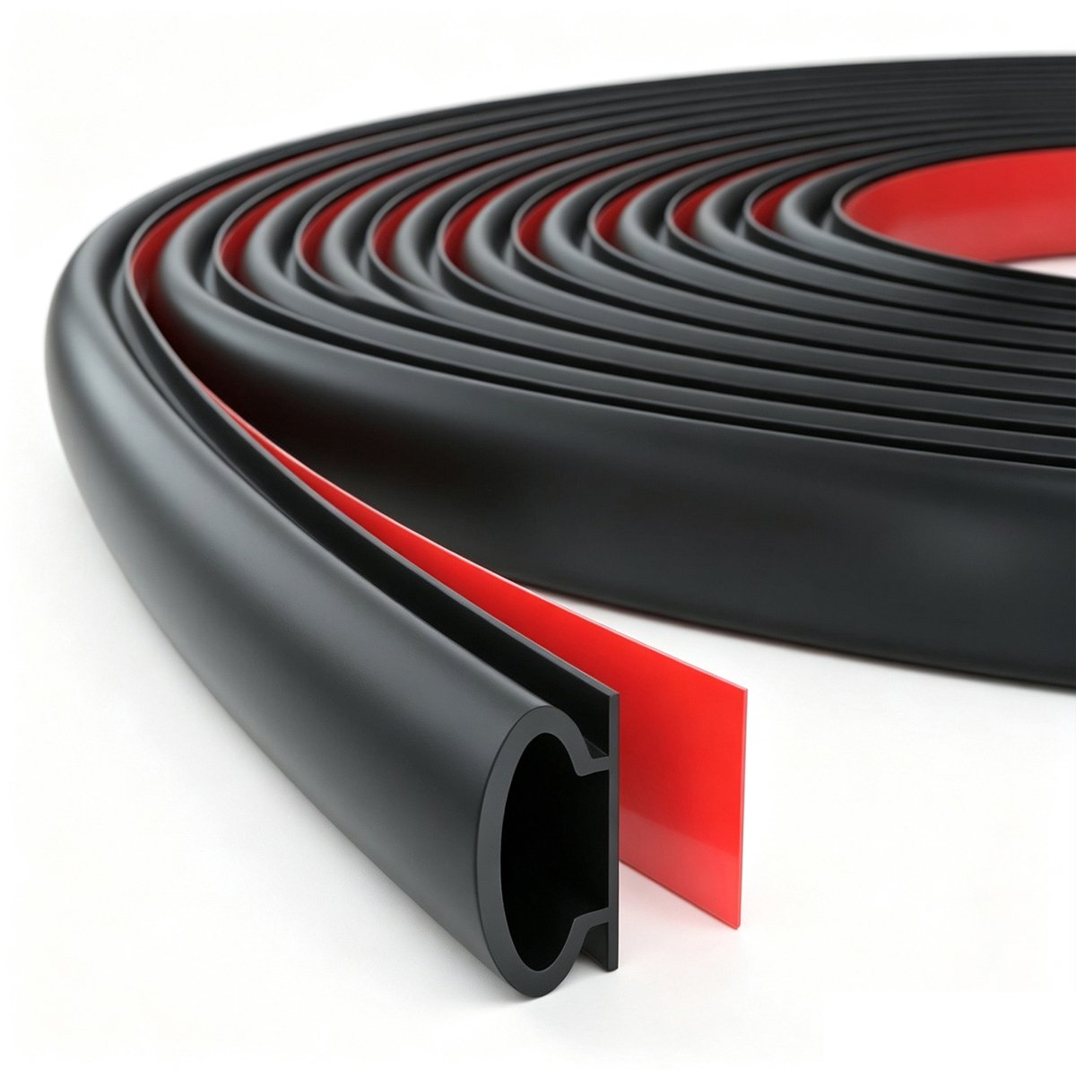 Geluidsdichte deurafdichting - 600 x 1 x 0.6 cm - Tochtstrips - Deurkozijn tochtstopper - Rubber - Tochtstrip voor deuren en raam - Zelfklevend - Stofdicht - Winddicht - Warmte-isolatie - Geluidsisolatie - Verduurzaming - Zwart