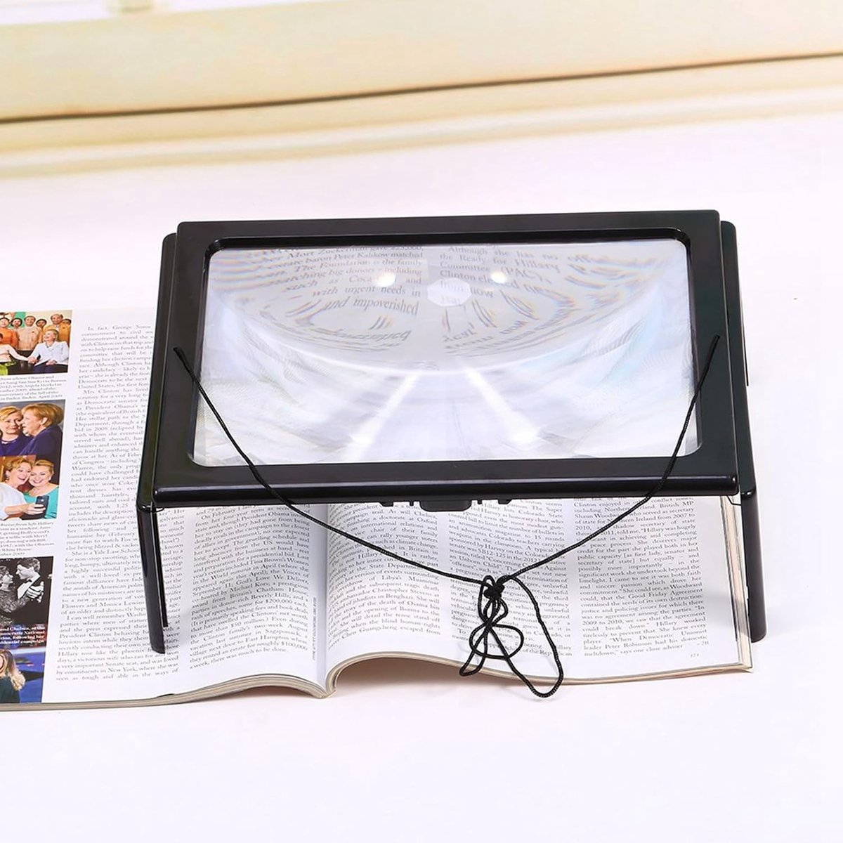 Vergrootglas - Handvrij - Ideaal voor ouderen - A4 formaat - Met LED verlichting - Geschikt voor lezen en hobby's