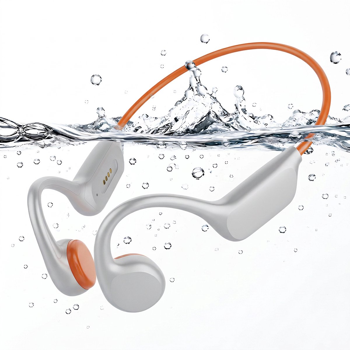 X7S - Bone Conduction Headphone – Open-Ear Sport Oortjes – Sport Hoofdtelefoon – Bluetooth Koptelefoon – IPX8 Waterbestendig – Hardlopen & Fitness – Wit