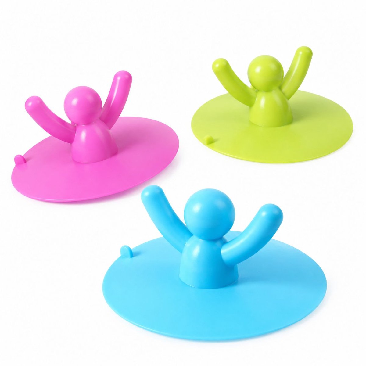 VHV - Gootsteenstop universeel - Badstop met hand - Baby badje stop - Wastafel plug - Afvoerplug - Universele badstop - Gootsteenplug