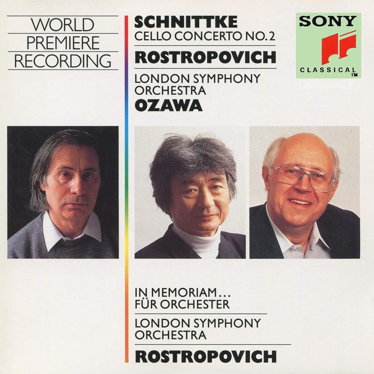 1-CD Schnittke - Cello Concerto no. 2 (1992) - Rostropovich / London Symphony Orchestra / Seiji Ozawa