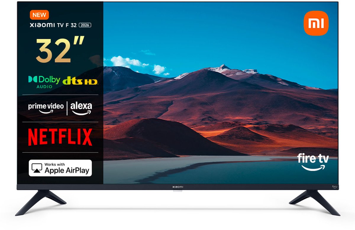 Xiaomi TV F 32-inch - 32''HD - Smart TV - Fire TV - Alexa Voice Control - Dolby Audio - DTS-HD - Compatible with Apple AirPlay