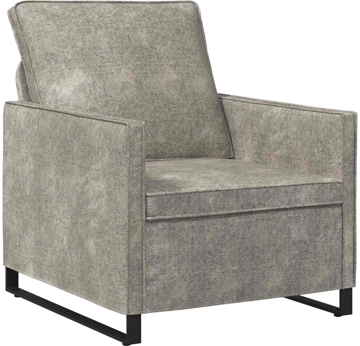 vidaXL Fauteuil - Lichtgrijs - 70 - x - 81 - x - 82 - cm - Kunstsuède - stof
