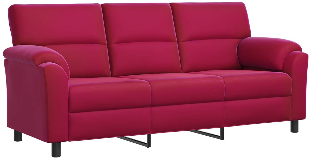 vidaXL Bank - Wijnrood - 214 - x - 85 - x - 93 - cm - fluweel