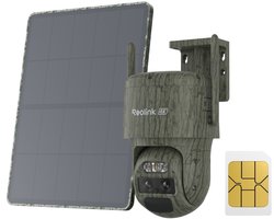 Reolink TrackMix LTE Trail - 4K Dual-Lens Wildcamera - 4G LTE - Met Zonnepaneel & SIM - Auto-tracking - 6x Hybride Zoom - Geen Glow IR - Weerbestendig