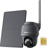Reolink Go PT Ultra - 4G LTE 4K 8MP Draadloze Batterij-buitencamera - Pan/Tilt - Met Zonnepaneel - Grijs