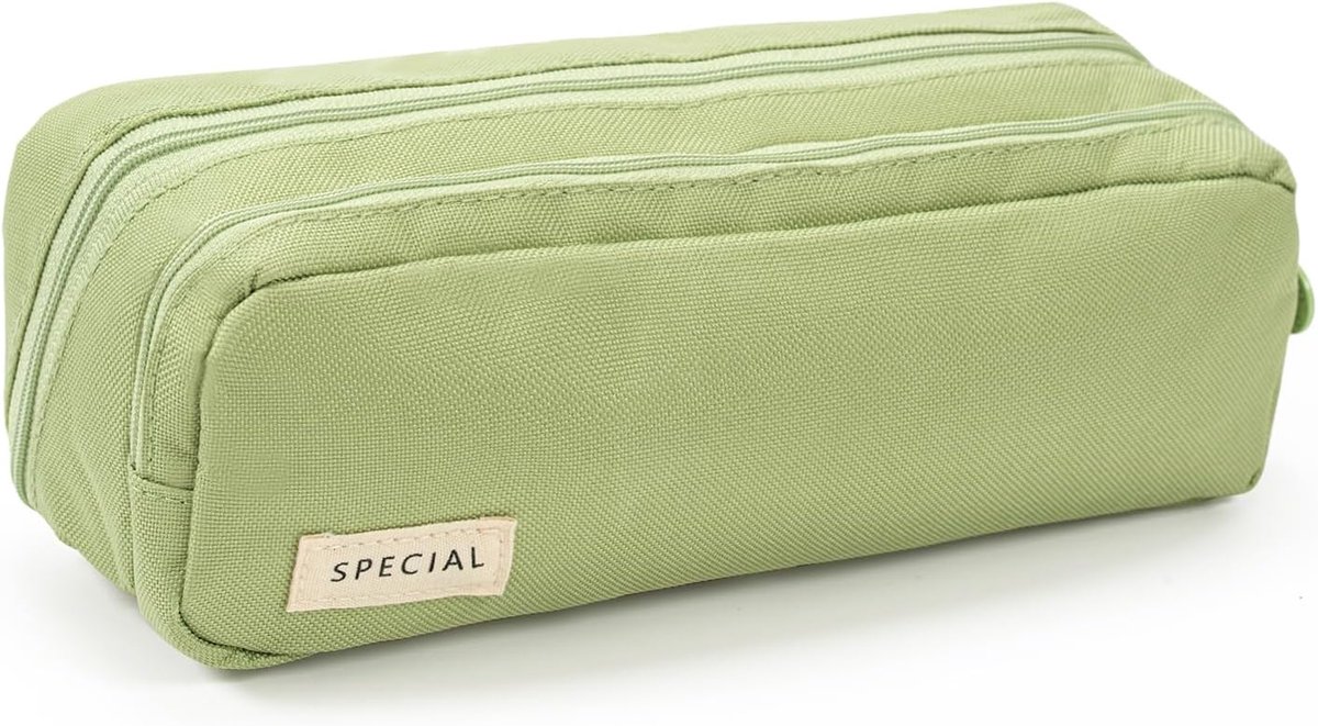 SnelShoppen - Aesthetic Pennenhouder Groene Kleur, Grote Capaciteit, Duurzaam School Stationery Organizer voor Kinderen en Tieners, Geschikt voor Make