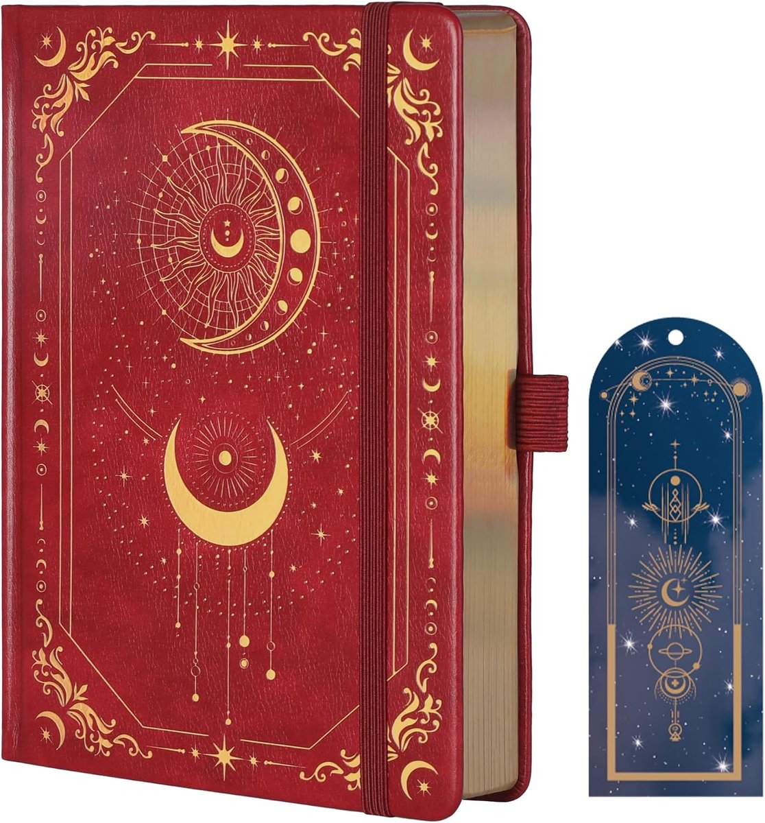 SnelShoppen - A5 Bullet Dot Diary, 160gsm Hardcover Notitieboek voor Werk en Schetsen, Genummerde Pagina's, Luxe Leer, Geschikt voor Mannen en Vrouwen