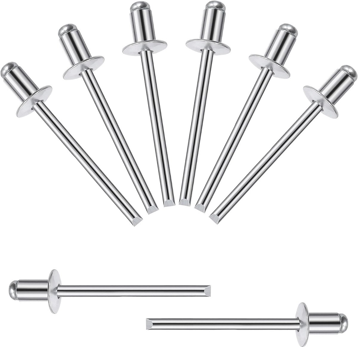 blindklinknagels 4 x 6 mm - aluminium handvat - stalen doorn - duurzaam en corrosiebestendig - ShopVlot
