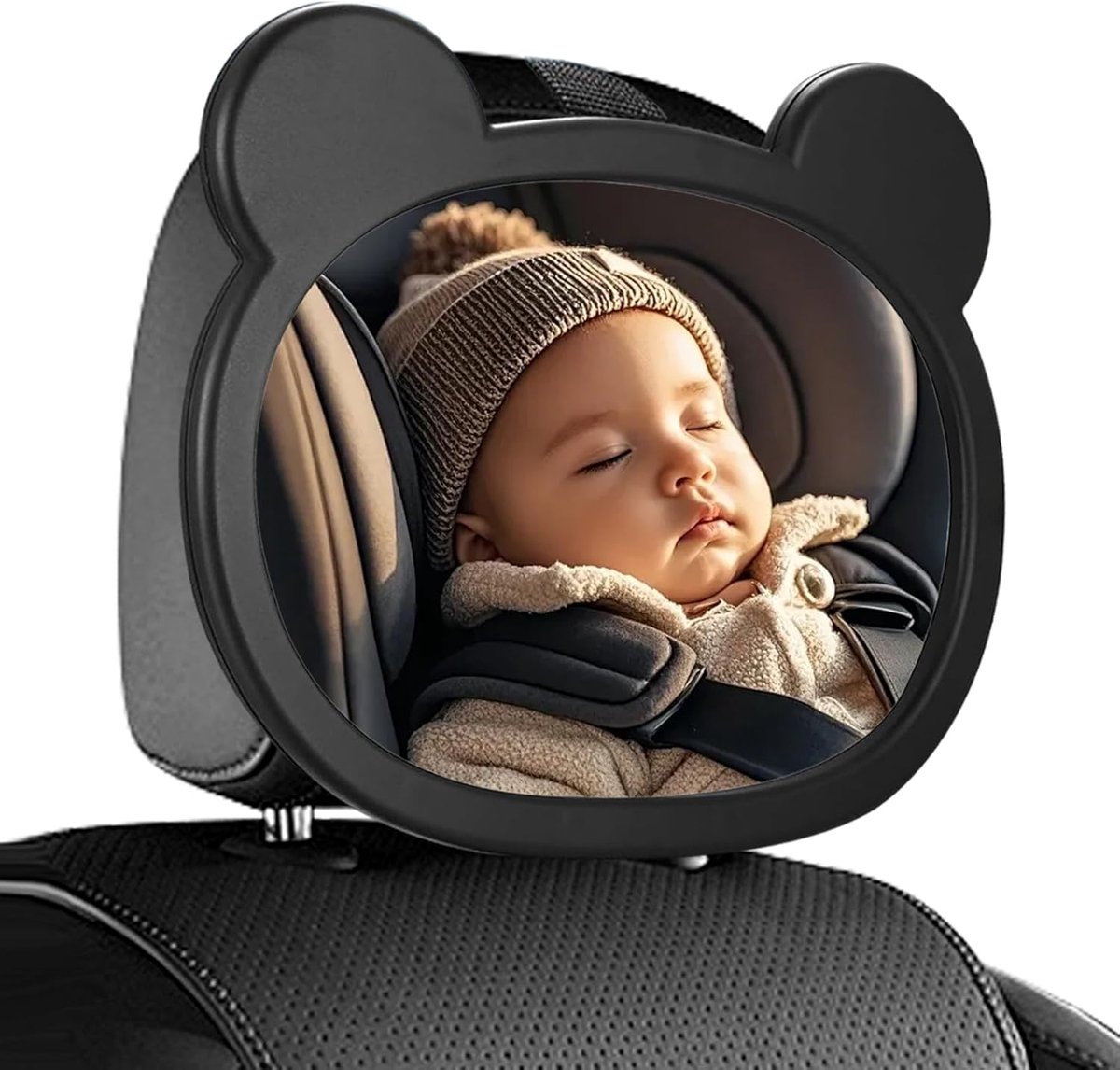 SnelShoppen - Baby Car Mirror - Veiligheids spiegel voor achterbank met verstelbare haak, anti-vallende achteruitkijkspiegel voor baby, essentieel voo