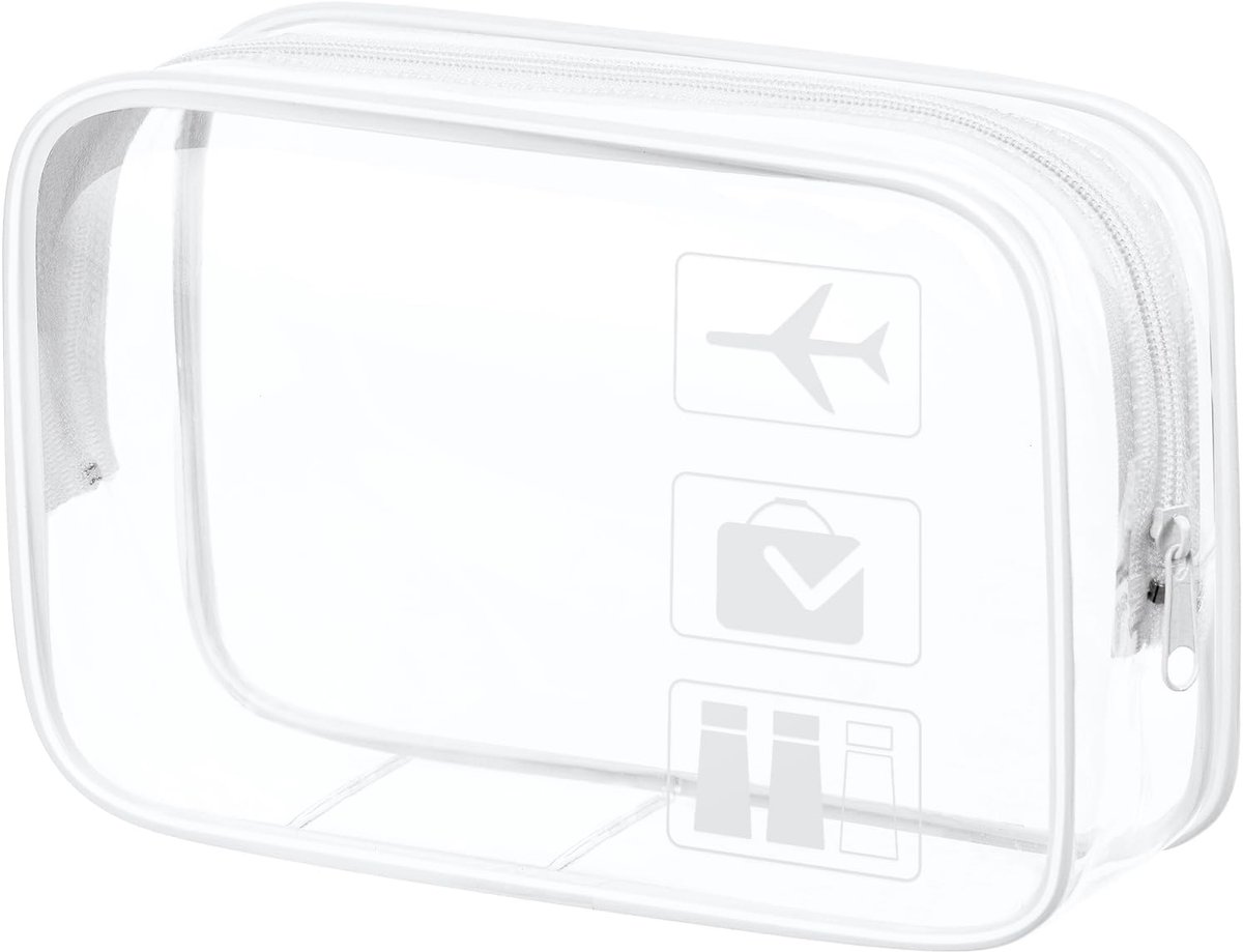 SnelShoppen - Transparante Toilettas - Cosmeticabag - Waterdichte PVC Reis Toilettas voor Mannen en Vrouwen - Ideaal voor Vakantie, Sport en Dagelijks