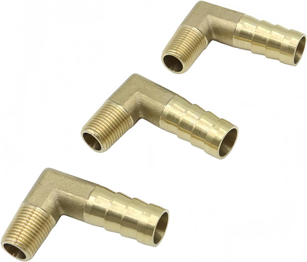 Slangkoppeling 1/8 inch buitendraad - messing 90 graden bocht - duurzaam en corrosiebestendig - ShopVlot