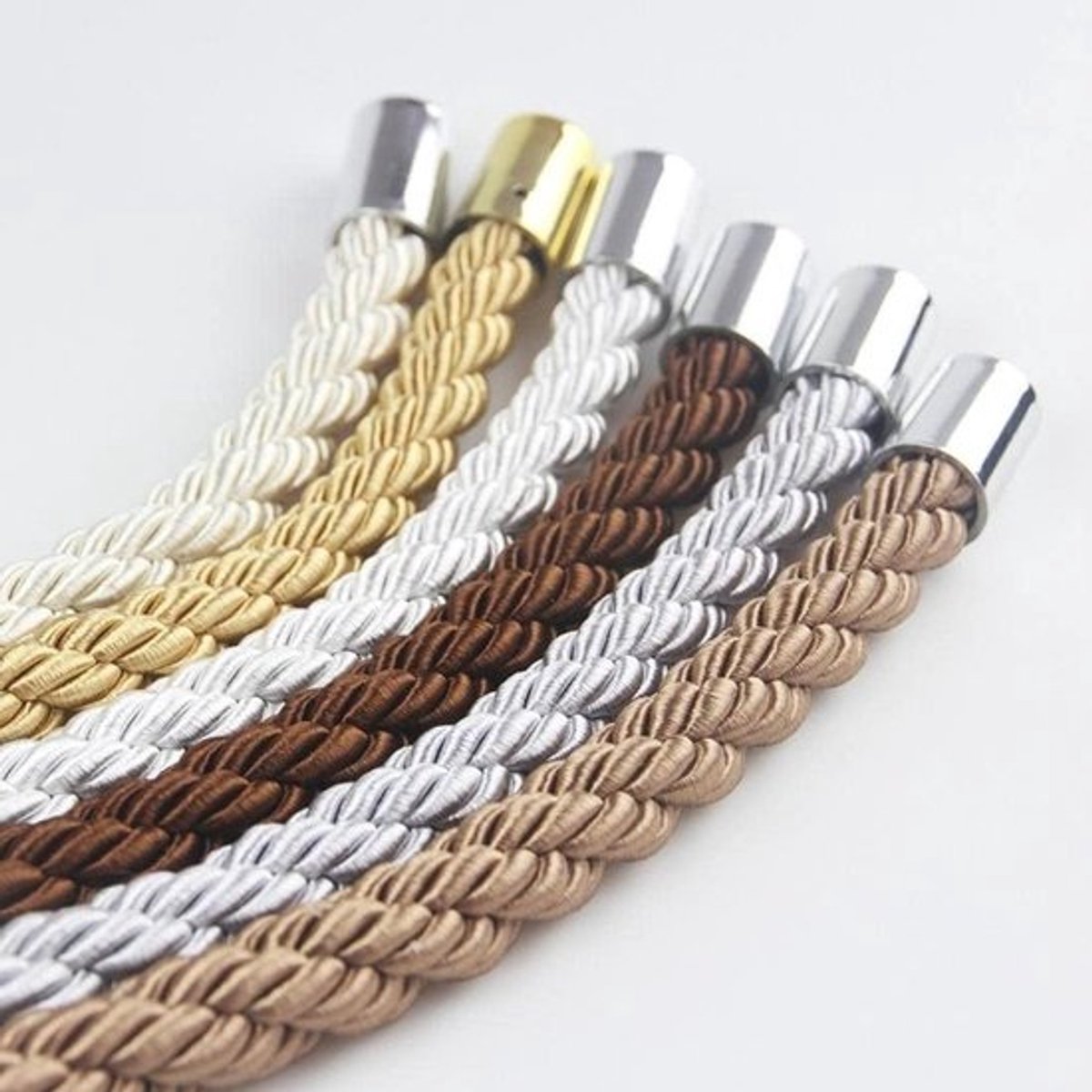 Gordijntouwgesp - Magnetische houder - Voor het strikken van raambekleding - Installatie zonder boren - Effen kleur - Decoratief