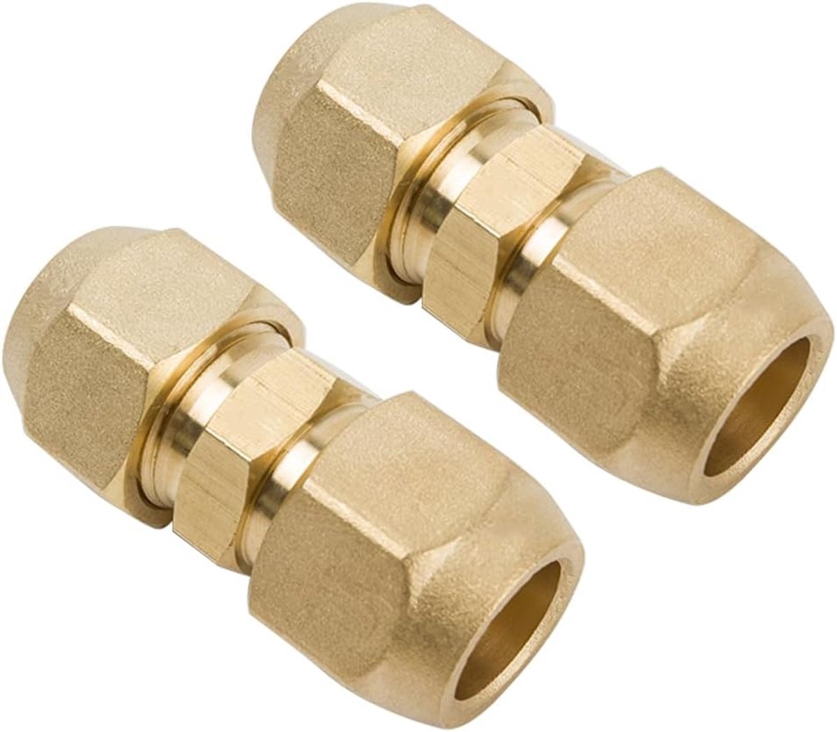 3/8 Airconditioning Schroefverbinding Kit - 2 Stuks Dubbele Nippel - Koper Buisverlenging - Ideaal voor Versteviging - ShopVlot