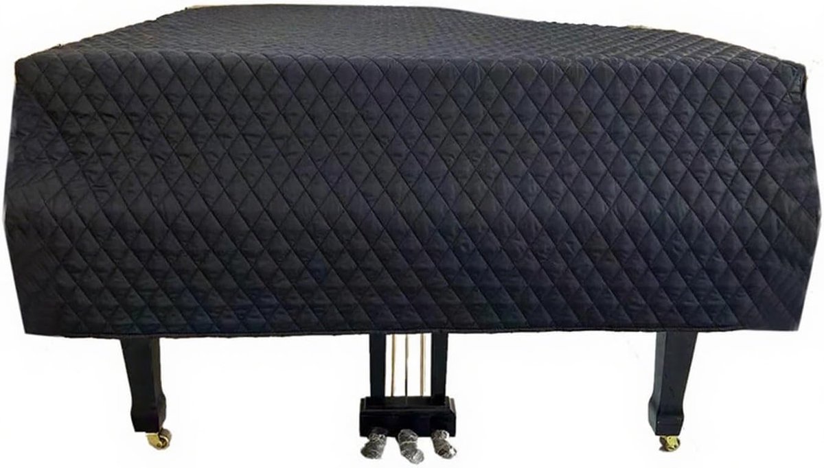 Piano Cover, Wing Cover Piano, Thick Cotton Lining, Waterproof, Accessories Decoration, Black, 160cm - ShopVlot