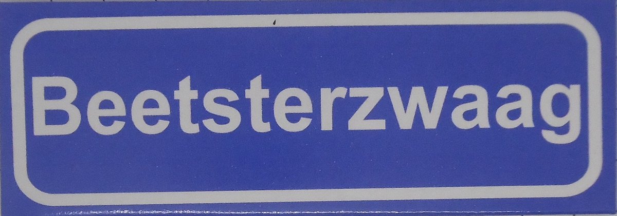 Souv© - koelkast magneet - plaatsnaam bord - kombord - souvenir - koelkastmagneetje - relatiegeschenk Beetsterzwaag