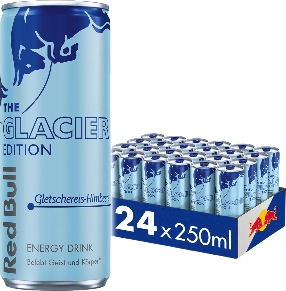 Red Bull The Glacier Edition Gletscherijs Framboos Energiedrank – 24 x 250 ml