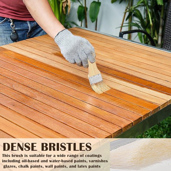 Set van 4 platte penselen voor acrylschilderen, brede kwasten 4,5/7,4/9,6/11,5 cm, kunstenaarskwasten voor acrylverf, olie en aquarel, herbruikbare kwastenset voor canvas en schilderbasis — afbeelding 5