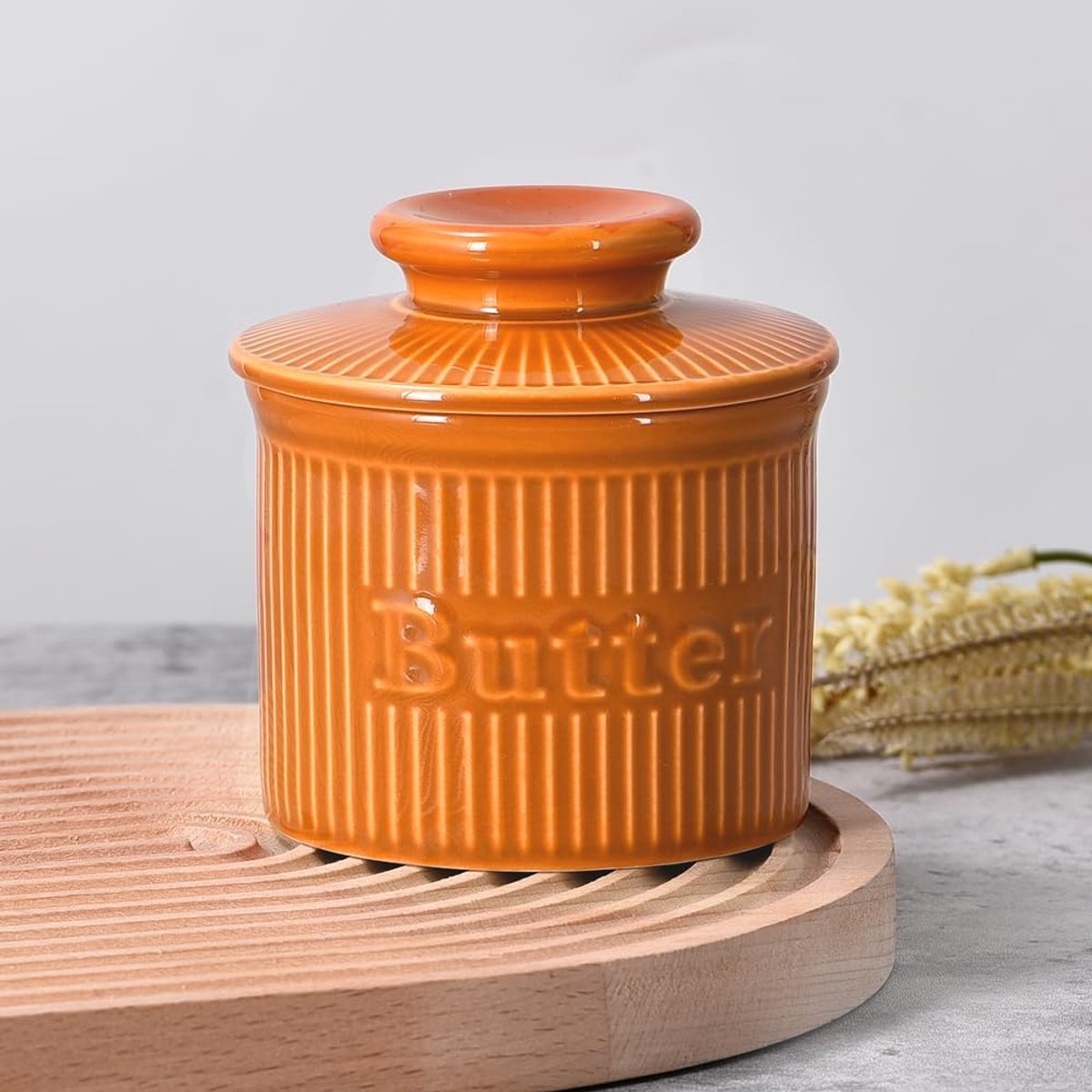 Keramische Norman Boter Bowl en Can voor Keuken en Exterieur