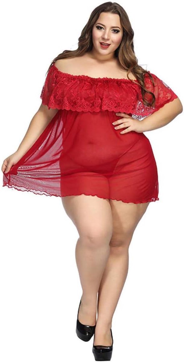 Lingeriesets dames S-7XL Vrouwen Porno Ondergoed Sexy Lingerie Kant Erotische Kostuum Hol Perspectief Nachtkleding Plus