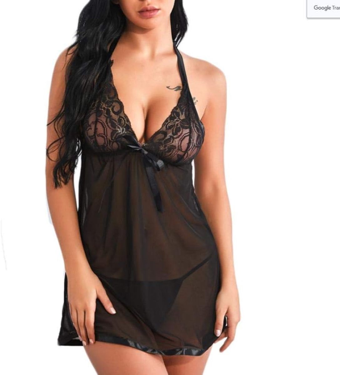 Porno Vrouwen Erotische Lingerie Kant Strik V-hals Beha Bandage Backless String Verleiding Ondergoed Sexy Nachthemd