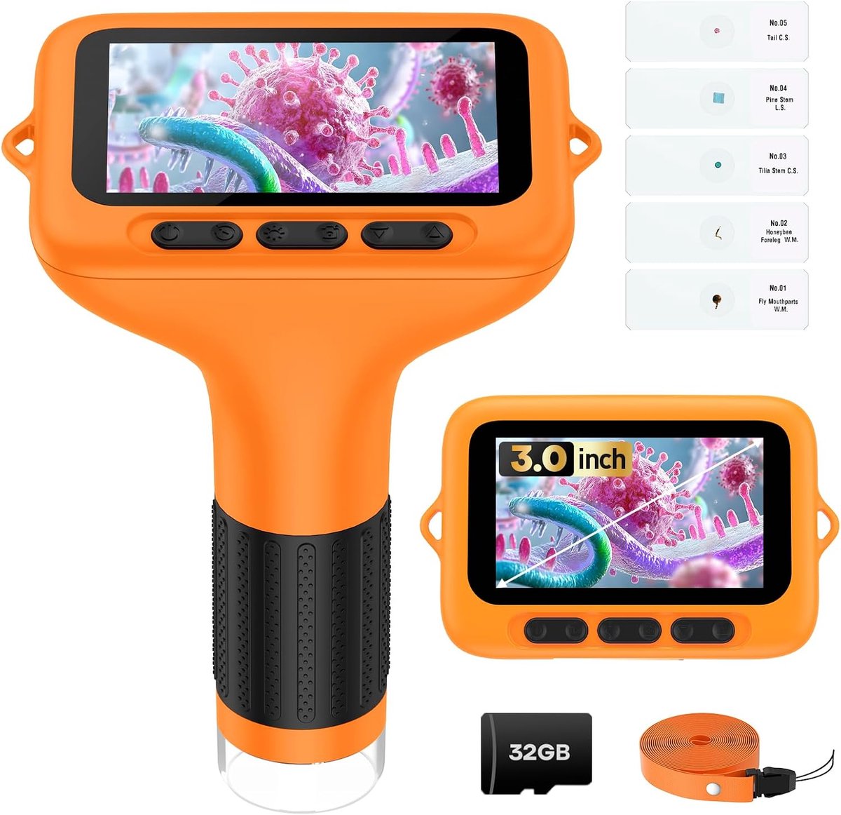 Kindermicroscoop met 3-inch scherm: STEM Toy Science Gift leeftijden 4-12