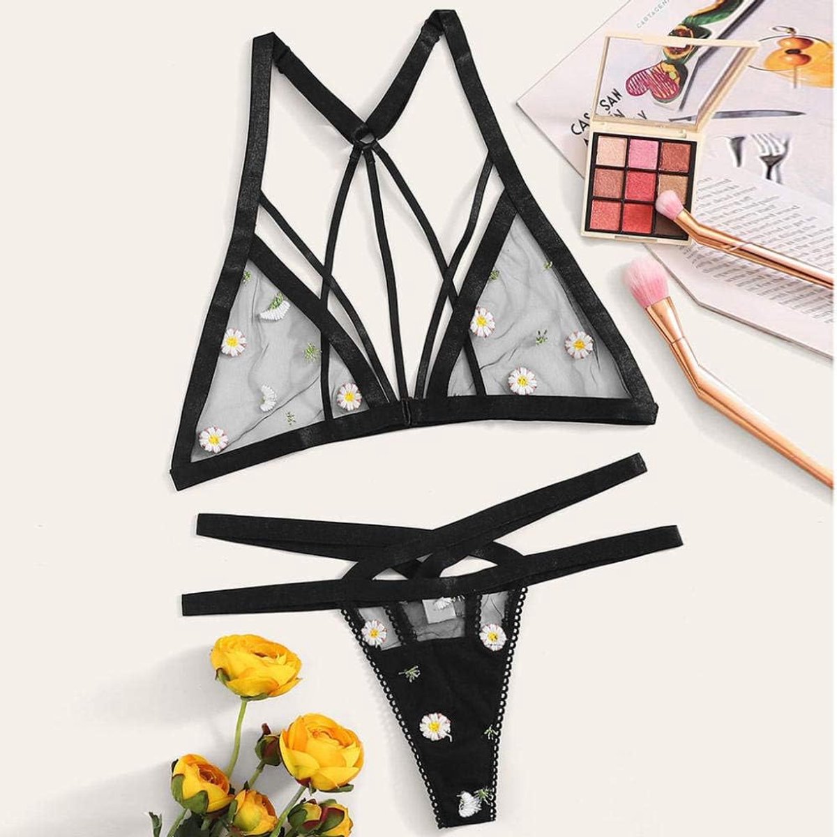 Vrouwen Sexy Lingerie Hol Beha String Ondergoed Erotische Doorkijk Nachtkleding Kostuum