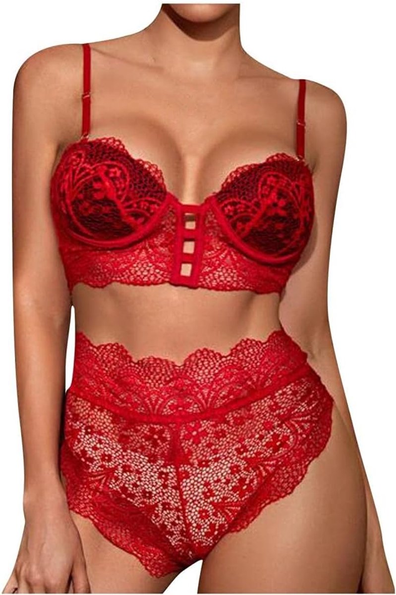 Sets met nachtmode & ochtendjas sexy dames kanten riem gehaakte uitsparing lingerie borduurwerk gaas erotische lingerie set