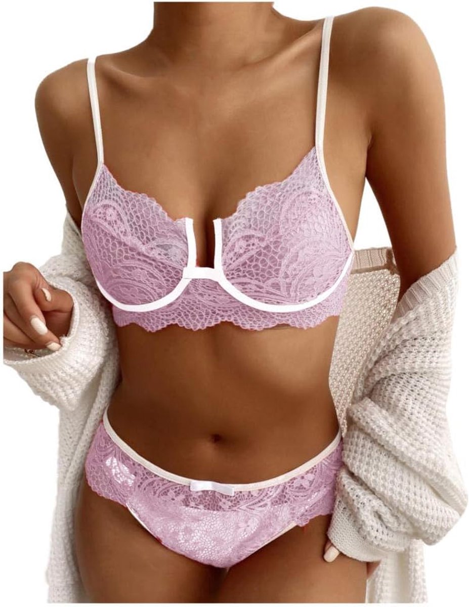 Sets met nachtmode & ochtendjas vrouw lingerie korset kant bralette sexy ondergoed S-5XL