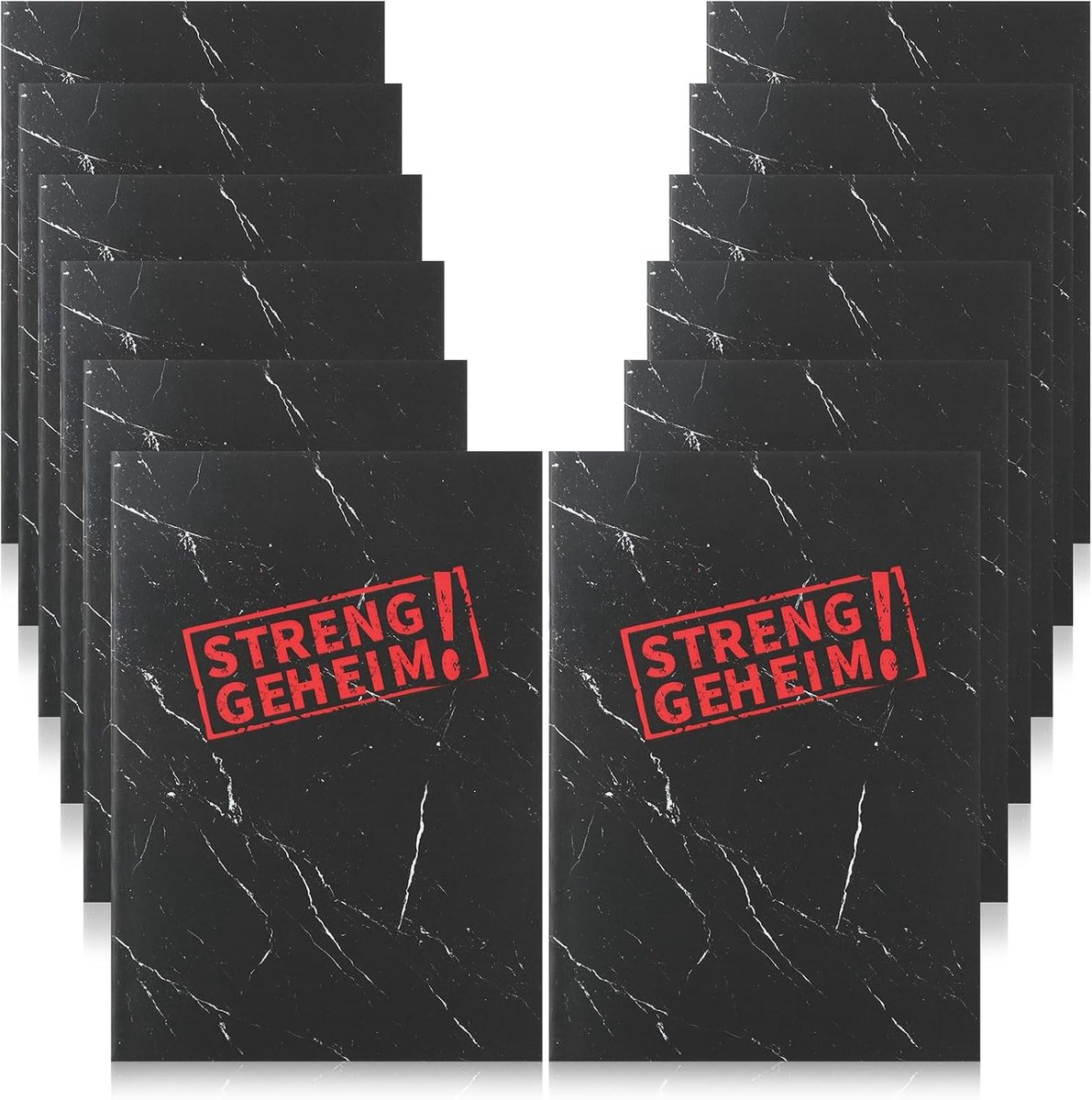 12 stuks notitieblok, kleine detective, strikt geheim! Mini notitieblok, blanco notitieblokken, notitieboek klein voor kinderverjaardag, feest, cadeautje, kinderdetective party